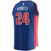 Detroit Pistons Jamorko Pickett Men's Fanatics Branded Blue 2021/22 Fast Break Replica Jersey - Icon Edition