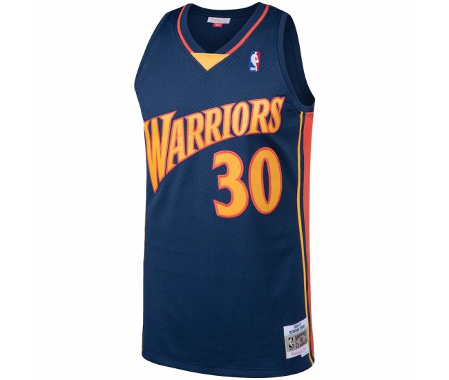 Golden State Warriors Stephen Curry Men's Mitchell & Ness Navy Big & Tall Hardwood Classics Jersey