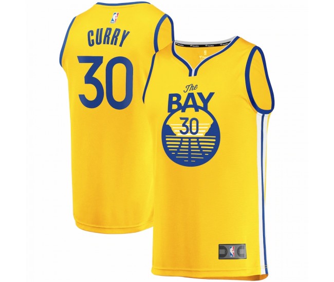 Golden State Warriors Stephen Curry Men's Fanatics Branded Gold Fast Break Team Replica Jersey - Statement Edition