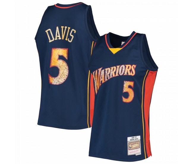 Golden State Warriors Baron Davis Men's Mitchell & Ness Royal 1996-97 Hardwood Classics NBA 75th Anniversary Diamond Swingman Jersey