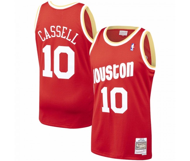 Houston Rockets Sam Cassell Men's Mitchell & Ness Red 1993-94 Hardwood Classics Swingman Player Jersey