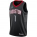 Houston Rockets John Wall Men's Jordan Brand Black 2020/21 Swingman Jersey - Statement Edition