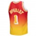 Houston Rockets Tracy McGrady Men's Mitchell & Ness Gold/Red 2004/05 Hardwood Classics Fadeaway Swingman Player Jersey