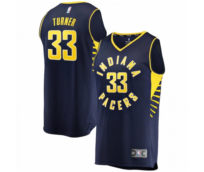 Indiana Pacers Myles Turner Men's Fanatics Branded Navy Fast Break Replica Jersey - Icon Edition