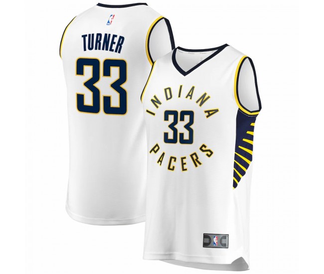 Indiana Pacers Myles Turner Men's Fanatics Branded White Fast Break Replica Jersey - Association Edition