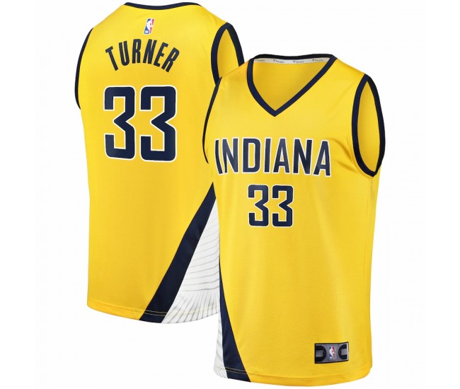 Indiana Pacers Myles Turner Men's Fanatics Branded Gold Fast Break Replica Jersey - Statement Edition