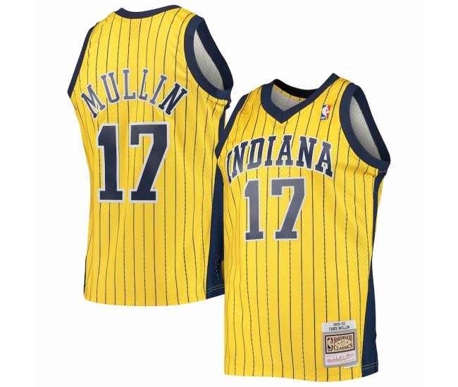 Indiana Pacers Chris Mullin Men's Mitchell & Ness Gold 1999-00 Hardwood Classics Swingman Jersey