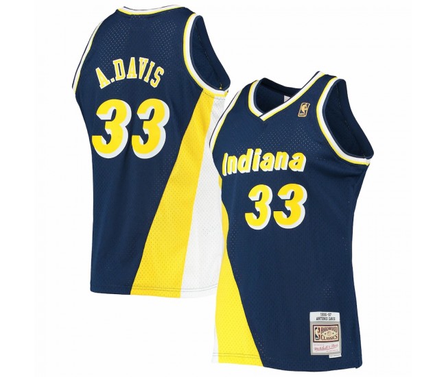 Indiana Pacers Antonio Davis Men's Mitchell & Ness Navy 1996-97 Hardwood Classics Swingman Jersey