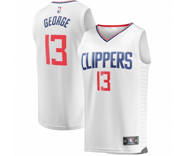 LA Clippers Paul George Men's Fanatics Branded White Fast Break Replica Jersey - Association Edition