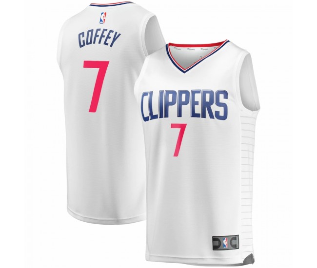 LA Clippers Amir Coffey Men's Fanatics Branded White Fast Break Replica Player Jersey - Association Edition