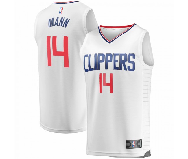 LA Clippers Terance Mann Men's Fanatics Branded White Fast Break Replica Player Jersey - Association Edition