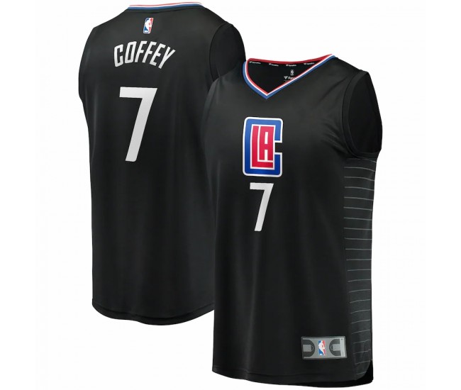 LA Clippers Amir Coffey Men's Fanatics Branded Black Fast Break Replica Player Jersey - Statement Edition