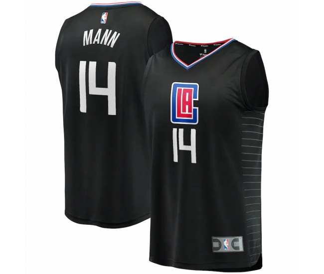 LA Clippers Terance Mann Men's Fanatics Branded Black Fast Break Replica Player Jersey - Statement Edition