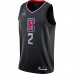 LA Clippers Kawhi Leonard Men's Jordan Brand Black 2020/21 Swingman Jersey - Statement Edition