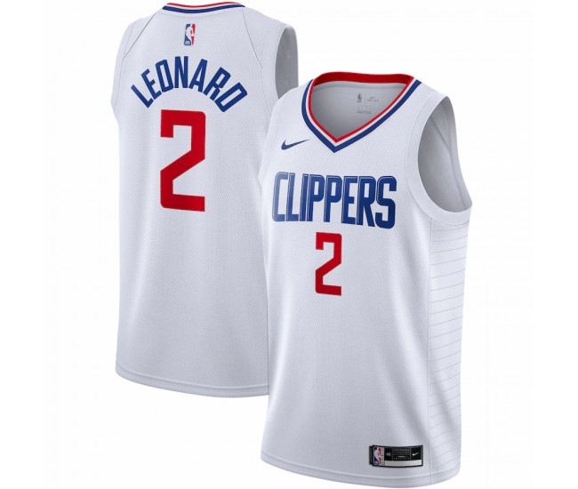 LA Clippers Kawhi Leonard Men's Nike White 2020/21 Swingman Jersey - Association Edition