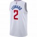 LA Clippers Kawhi Leonard Men's Nike White 2020/21 Swingman Jersey - Association Edition