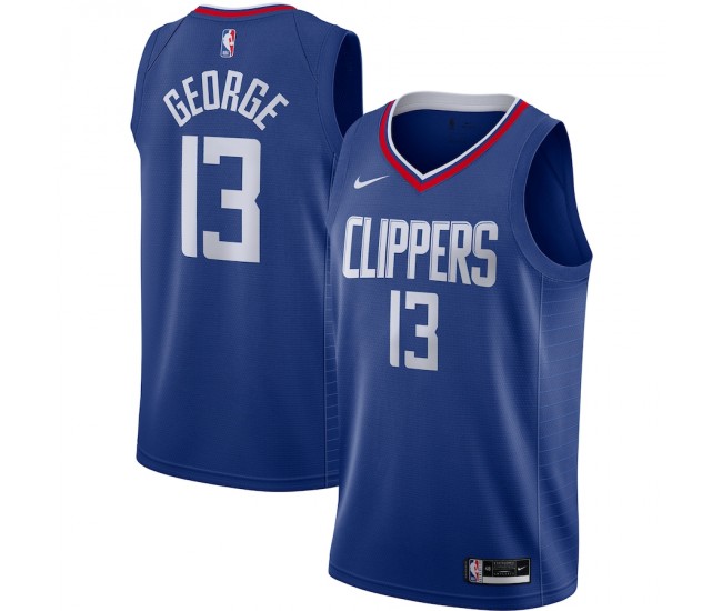 LA Clippers Paul George Men's Nike Royal 2020/21 Swingman Jersey - Icon Edition