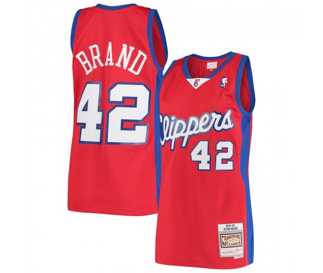 LA Clippers Elton Brand Men's Mitchell & Ness Red 2000/01 Hardwood Classics Swingman Jersey - Statement Edition