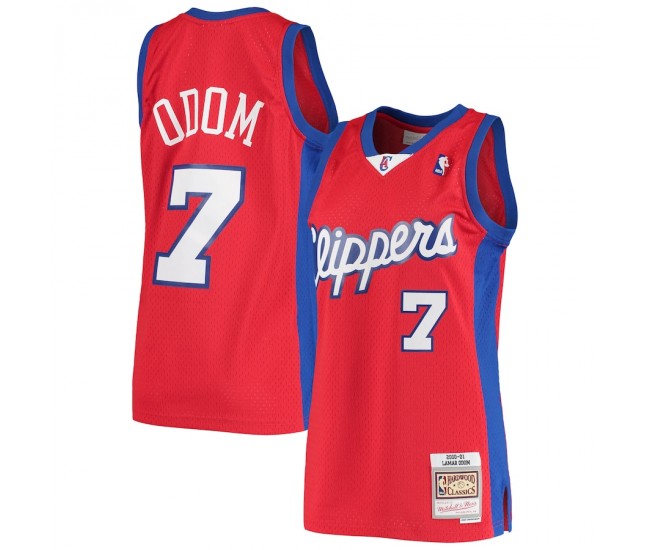 LA Clippers Lamar Odom Men's Mitchell & Ness Red 2000/01 Hardwood Classics Swingman Jersey - Statement Edition