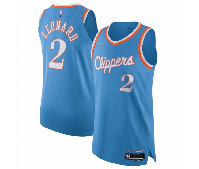 LA Clippers Kawhi Leonard Men's Nike Light Blue 2021/22 Authentic Player Jersey - City Edition