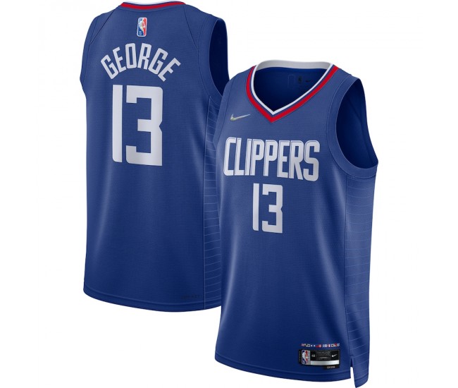 LA Clippers Paul George Men's Nike Royal 2021/22 Diamond Swingman Jersey - Icon Edition