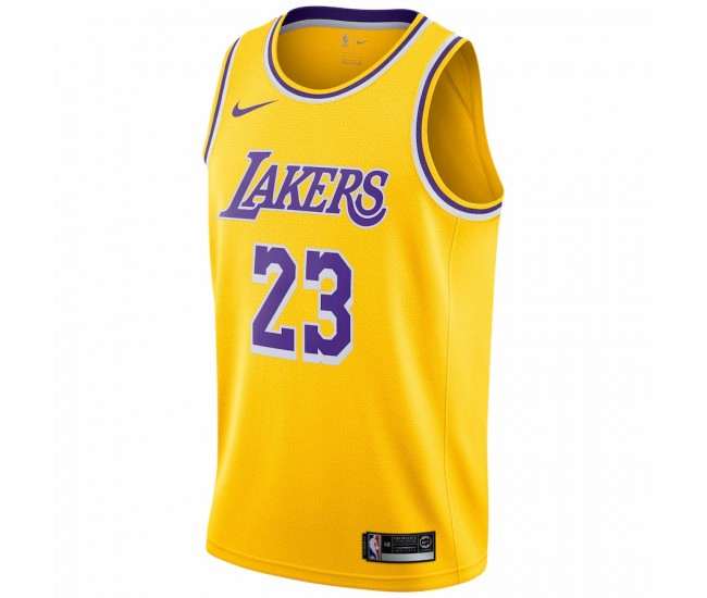 Los Angeles Lakers LeBron James Men's Nike Gold Swingman Player Jersey - Icon Edition