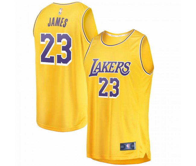 Los Angeles Lakers LeBron James Men's Fanatics Branded Gold Fast Break Replica Player Jersey - Icon Edition