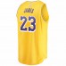 Los Angeles Lakers LeBron James Men's Fanatics Branded Gold Fast Break Replica Player Jersey - Icon Edition