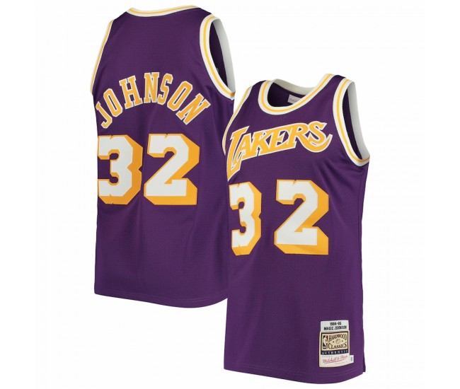 Los Angeles Lakers Magic Johnson Men's Mitchell & Ness Purple 1984 Hardwood Classics Authentic Jersey