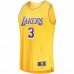 Los Angeles Lakers Anthony Davis Men's Fanatics Branded Gold 2019/20 Fast Break Replica Jersey - Icon Edition