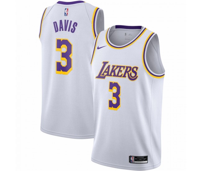 Los Angeles Lakers Anthony Davis Men's Nike White 2020/21 Swingman Jersey - Association Edition