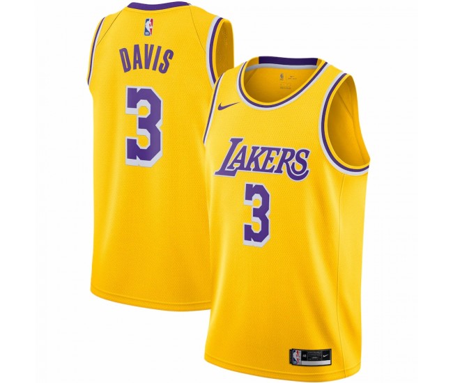 Los Angeles Lakers Anthony Davis Men's Nike Gold 2020/21 Swingman Jersey - Icon Edition