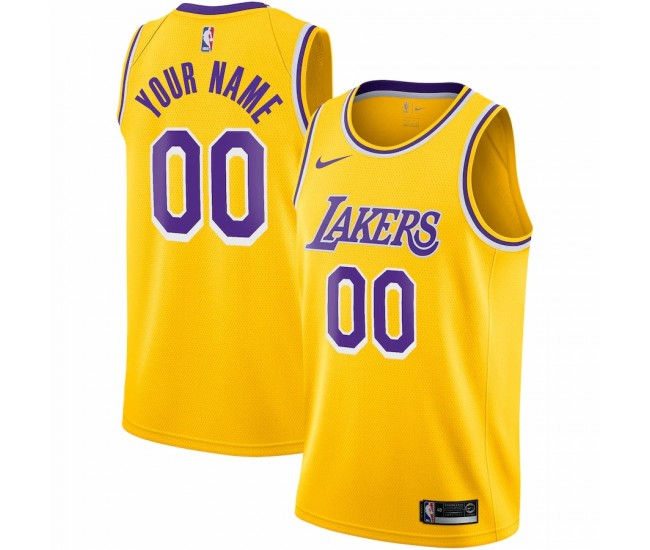 Los Angeles Lakers Men's Nike Gold 2020/21 Swingman Custom Jersey - Icon Edition