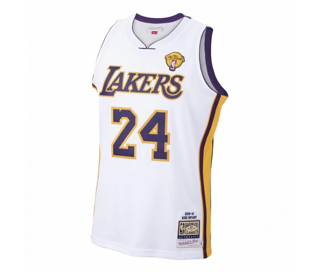 Los Angeles Lakers Kobe Bryant Men's Mitchell & Ness White 2009-10 Hardwood Classics Authentic Jersey