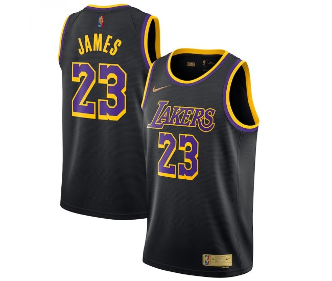 Los Angeles Lakers LeBron James Men's Nike Black 2020/21 Swingman Player Jersey - Earned Edition