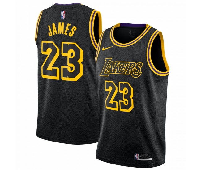 Los Angeles Lakers LeBron James Men's Nike Black City Edition Swingman Jersey