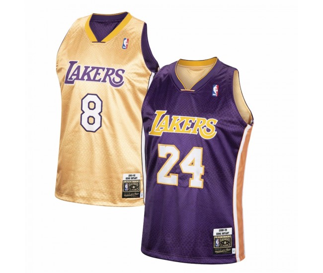 Los Angeles Lakers Kobe Bryant Men's Mitchell & Ness Gold/Purple Authentic Reversible Jersey