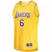 Los Angeles Lakers LeBron James Men's Fanatics Branded Gold 2021/22 #6 Fast Break Replica Player Jersey - Icon Edition