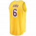 Los Angeles Lakers LeBron James Men's Fanatics Branded Gold 2021/22 #6 Fast Break Replica Player Jersey - Icon Edition