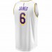 Los Angeles Lakers LeBron James Men's Fanatics Branded White 2021/22 #6 Fast Break Replica Player Jersey - Association Edition