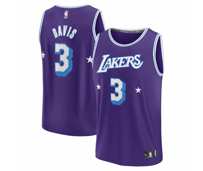 Los Angeles Lakers Anthony Davis Men's Fanatics Branded Purple 2021/22 Fast Break Replica Jersey - City Edition