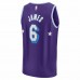 Los Angeles Lakers LeBron James Men's Fanatics Branded Purple 2021/22 Fast Break Replica Jersey - City Edition