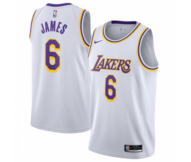 Los Angeles Lakers LeBron James Men's Nike White 2021/22 #6 Swingman Player Jersey - Association Edition