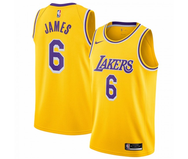 Los Angeles Lakers LeBron James Men's Nike Gold 2021/22 #6 Swingman Player Jersey - Icon Edition