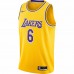 Los Angeles Lakers LeBron James Men's Nike Gold 2021/22 #6 Swingman Player Jersey - Icon Edition