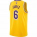 Los Angeles Lakers LeBron James Men's Nike Gold 2021/22 #6 Swingman Player Jersey - Icon Edition