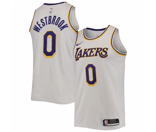 Los Angeles Lakers Russell Westbrook Nike White 2021/22 Swingman Jersey - Association Edition