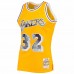 Los Angeles Lakers Magic Johnson Men's Mitchell & Ness Gold 1996-97 Hardwood Classics NBA 75th Anniversary Diamond Swingman Jersey