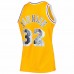 Los Angeles Lakers Magic Johnson Men's Mitchell & Ness Gold 1996-97 Hardwood Classics NBA 75th Anniversary Diamond Swingman Jersey