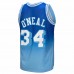 Los Angeles Lakers Shaquille O'Neal Men's Mitchell & Ness Light Blue/Blue 1996/97 Hardwood Classics Fadeaway Swingman Player Jersey